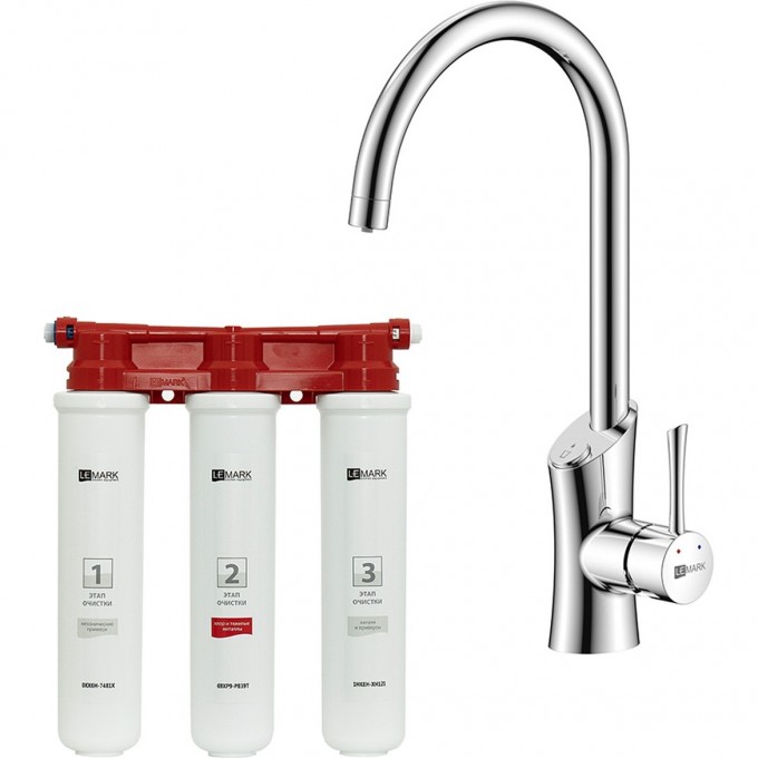 Комплект LEMARK Смеситель LM3072C для кухни + Фильтр BASIC для очистки воды от хлора и вредных прим LM3072C085 Комплект LEMARK Смеситель LM3072C для кухни + Фильтр BASIC для очистки воды от хлора и вредных прим LM3072C085