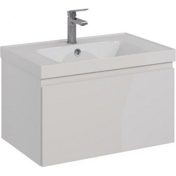 Тумба LEMARK VEON MINI 70 см под раковину, подвесная, 1 ящик, белый глянец Тумба LEMARK VEON MINI 70 см под раковину, подвесная, 1 ящик, белый глянец